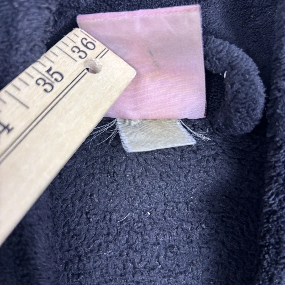 VTG Betty Boop Embroidered Patch Black Fleece Bathrobe Women's - Picture 3 of 7